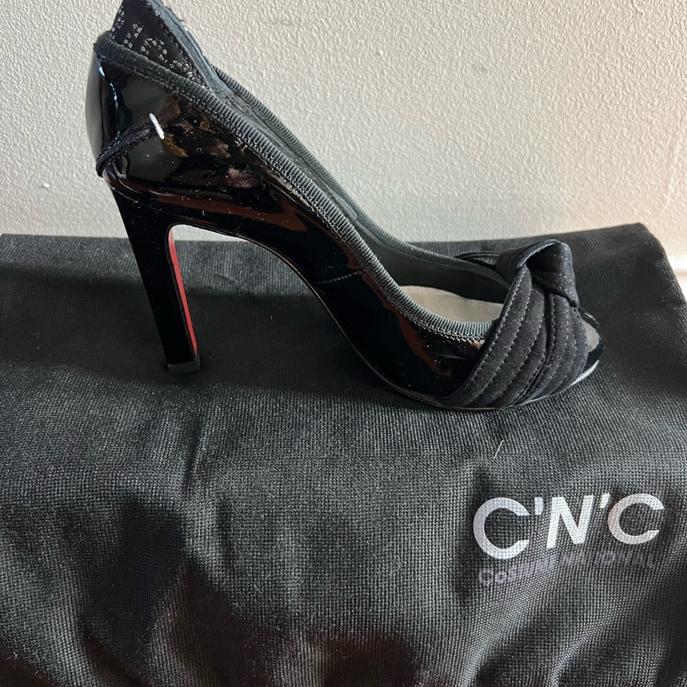 C’N’C Black Patent Pumps  4” Heels  Size: 7 MSRP:$250 - Picture 5 of 8